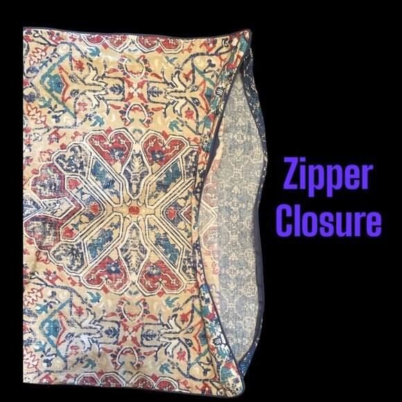 Vintage Lucky Brand Home Persian Design Pillow Shams Geometric & Floral Design - Picture 4 of 7